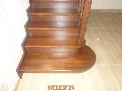 Лестница из дуба на металлический каркас - фото 6