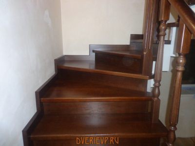 Лестница из дуба на металлический каркас - фото 9
