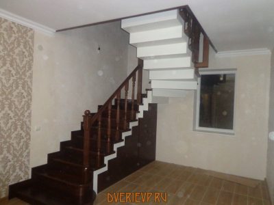 Лестница из дуба на металлический каркас - фото 4